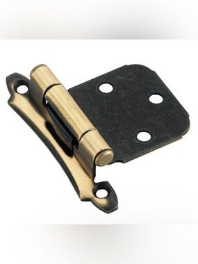 Antique Brass Cabinet Hinge - Decorative Right-Hand